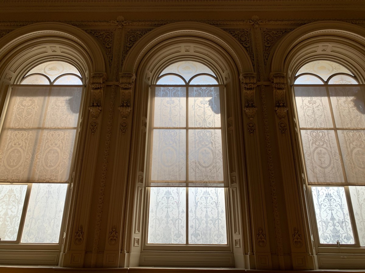 Photo of windows in the Great Library